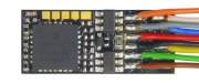Zimo MX623F, N-H0 decoder, NEM 651 (6-pin plug), 0,8A, 4 function outputs